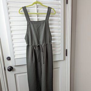 Zara Green Square-Neck jumpsuit